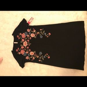 Target black dress with floral front